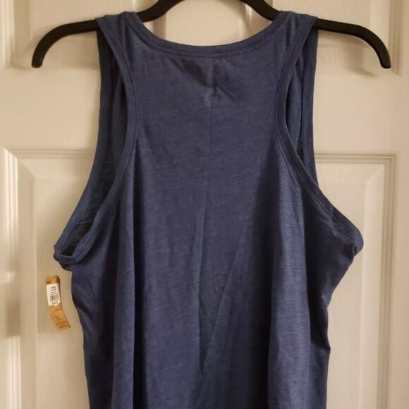 Women's Blue Every Day Gym Tank Top Shirt Plus Size Field and Stream New 2XL NWT - Picture 2 of 3